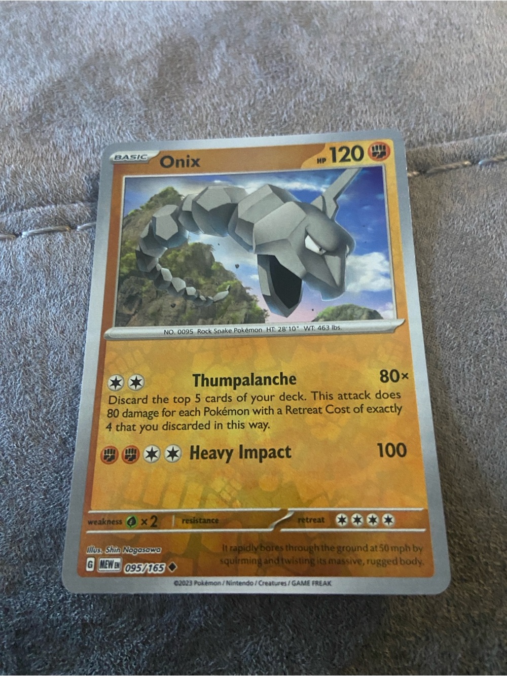 Onix (Card Number 095/165) 151 Rev holo